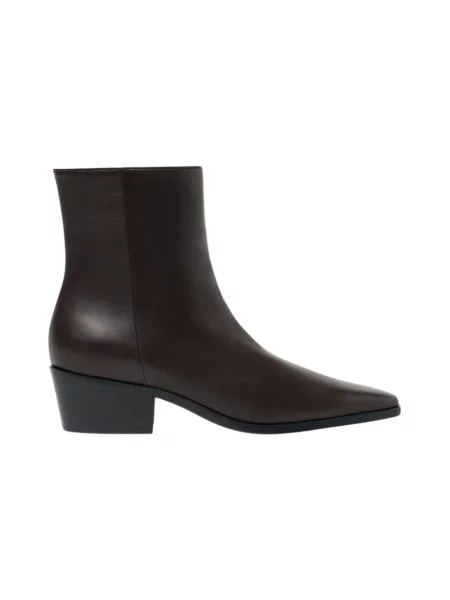 Buty do kostki Scarosso skórzane brązowe