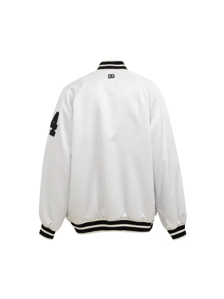 Kurtka bomber Dolce And Gabbana z logo biały