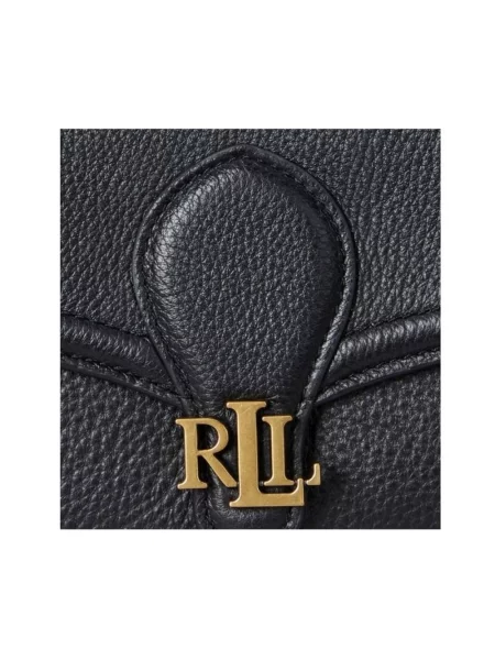 Portfel Lauren Ralph Lauren skórzany retro czarny