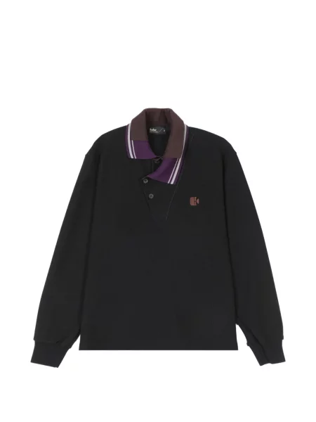 Asimetrična dugo polo majica Kolor crna