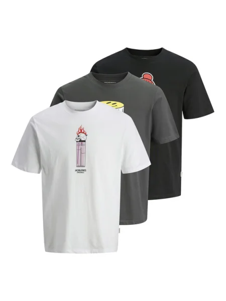 Jack & Jones Set de tricouri﻿ Holiday Skull Colorat