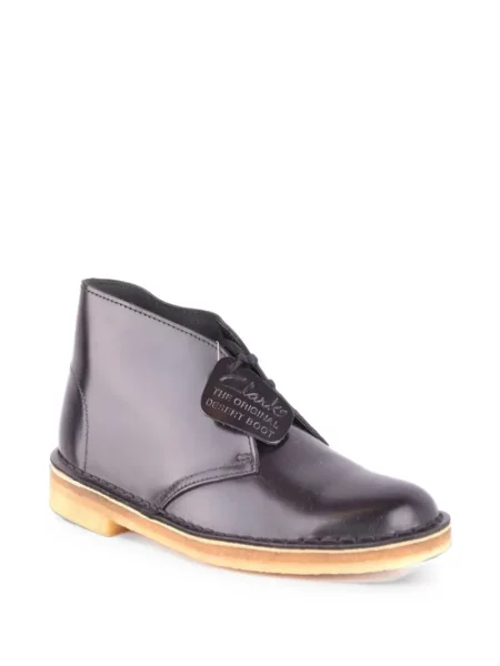Desert boots Clarks με κορδόνια με δαντέλα μαύρο
