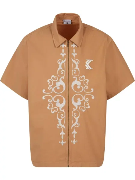Karl Kani Cămașă bej închis alb