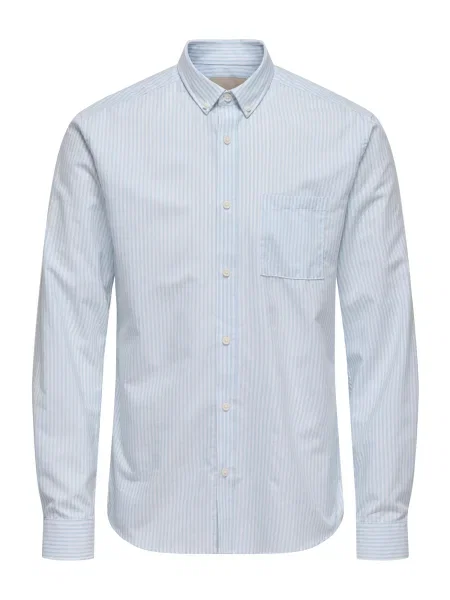 Only & Sons Košile ONSAlvaro světlemodrá bílá