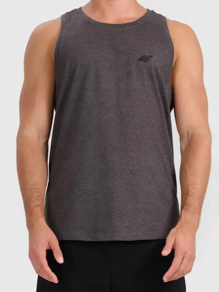 KOSZULKA 4F T-SHIRT NA RAMIĄCZKA BEZ RĘKAWÓW L szara