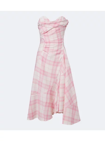 Rochie Vivienne Westwood de lână în carouri roz