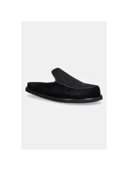 Klapki Filling Pieces zamszowe czarne