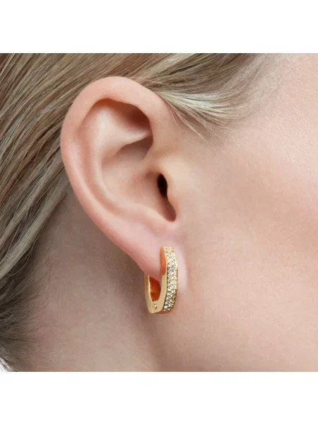 Kolczyki Swarovski w jednolitym kolorze klasyczne żółte