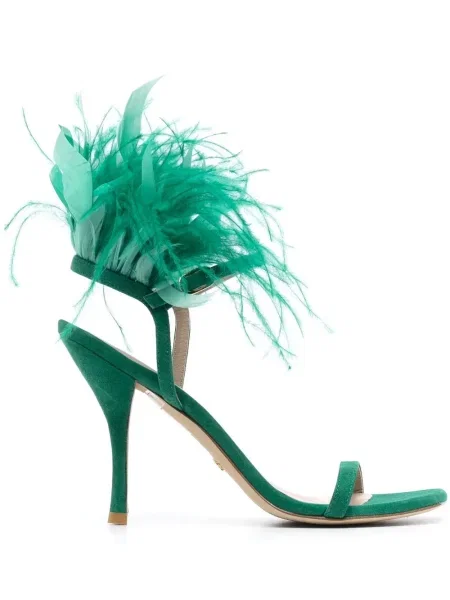 Sandale Stuart Weitzman cu pene verde