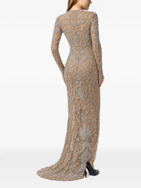 Lung rochie de seară Philipp Plein cu decolteu în V din tul