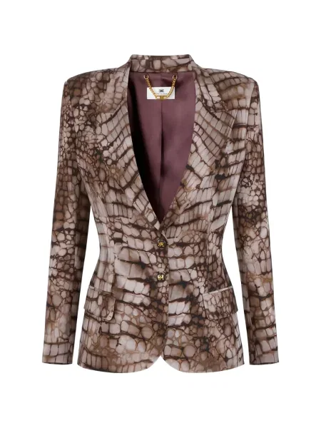 Geacă Elisabetta Franchi cu imagine maro