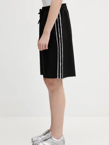 Pantaloni scurți Sport Uniform Raw Cut 3 Stripes Shorts Black M negru