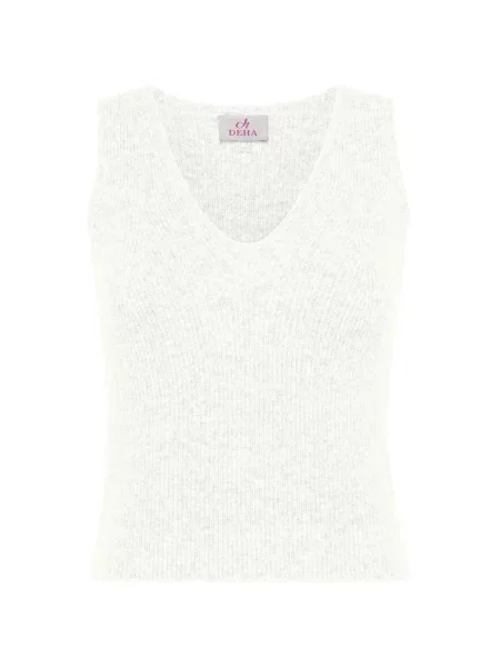 Top Deha tricotate alb