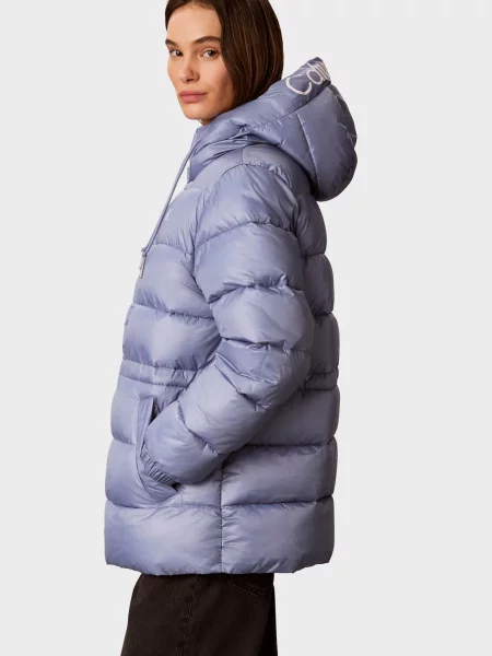 Джинсова куртка Calvin Klein Jeans з лого блакитна