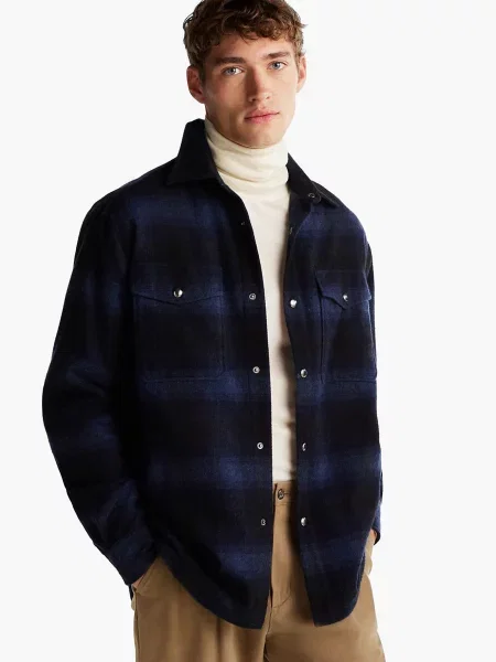 Вовняна картата сорочка Tommy Hilfiger