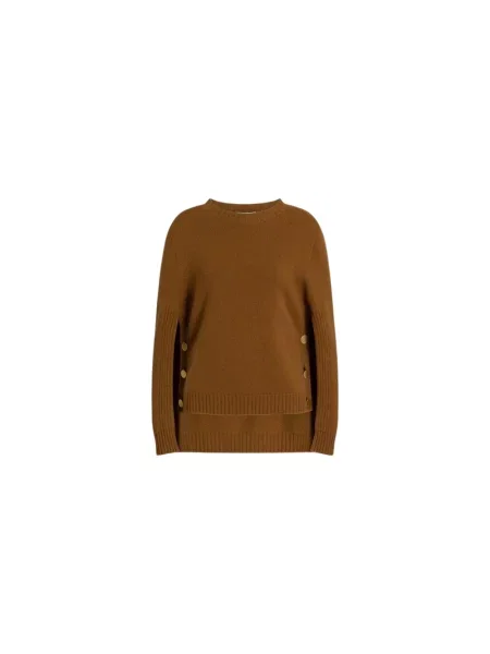Sweter Alberta Ferretti wełniany brązowy
