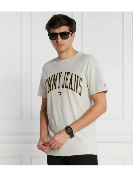 Tommy Jeans Tricou gold arch gri