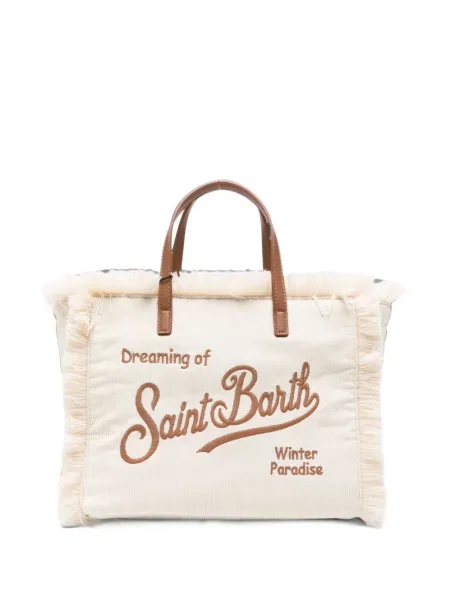 Geantă shopper Mc2 Saint Barth de catifea cord