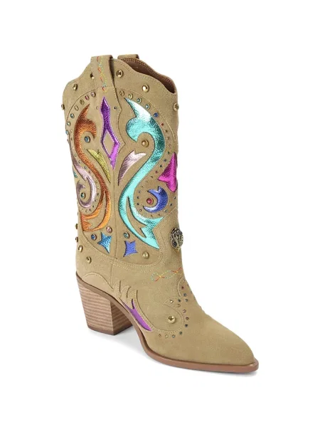 Botine Kurt Geiger London din piele de căprioară maro
