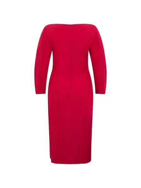 Rochie midi Alberta Ferretti cu decolteu în V roșu