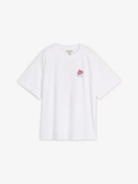 T-shirt oversize z czystej bawełny organicznej biała