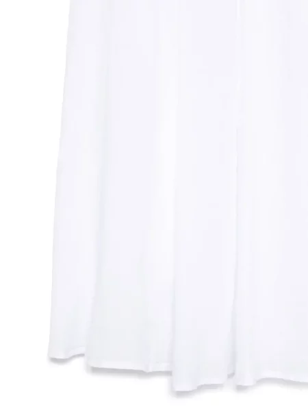 Fustă midi 120% Lino în linie A alb