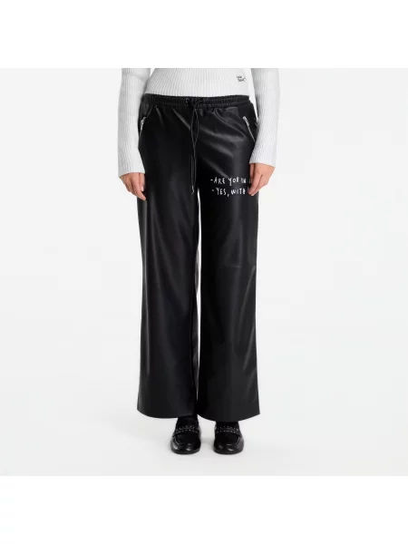 Потници Karl Lagerfeld Jeans X Pt Faux Leather Pant Black S черно