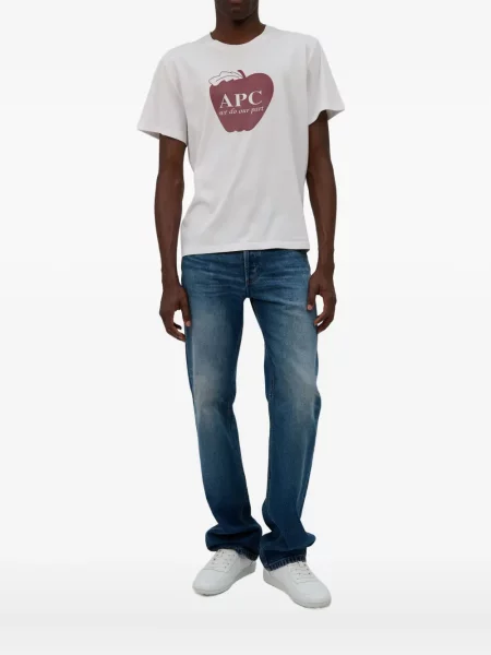 Tricou A.p.c. cu imagine alb