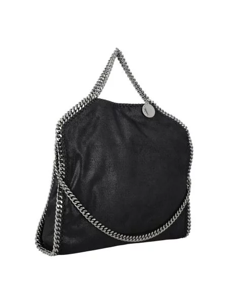 Duża mały torebka na łańcuszku Stella Mccartney z granatem czarna