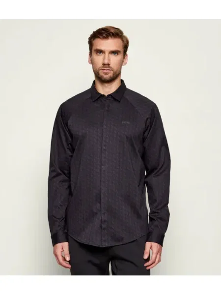BOSS GREEN Cămașă B_EXCURSE_L | | stretch negru