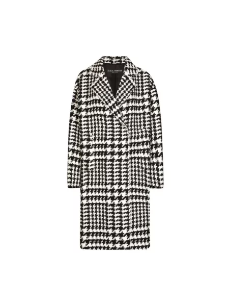 Płaszcz Dolce And Gabbana w pepitkę czarny