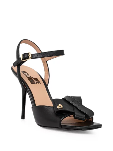 Sandale Love Moschino cu funde cu cataramă negru