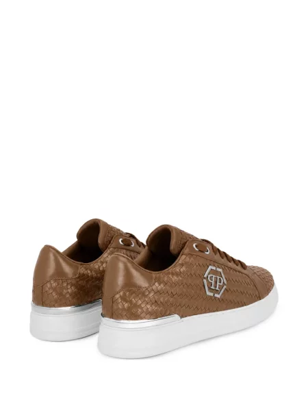 Sneakerși Philipp Plein din piele maro