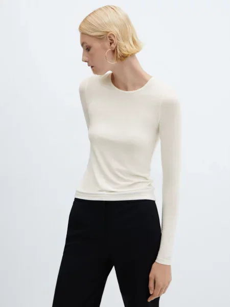 MANGO Lucy Лонгслів бежевий