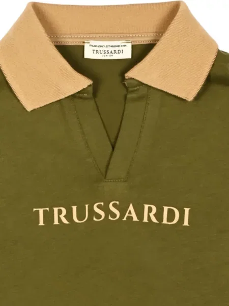 Koszulka polo dziecięca Trussardi zielona