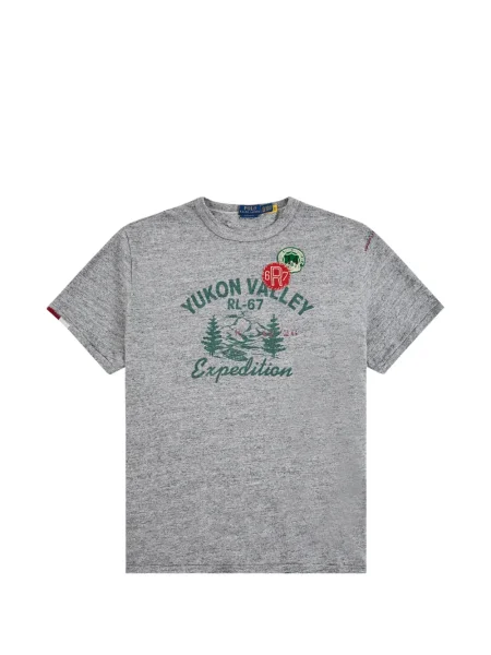Tricou polo Polo Ralph Lauren cu broderie din fleece alergare roșu