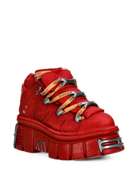 Botine New Rock cu platformă roșu