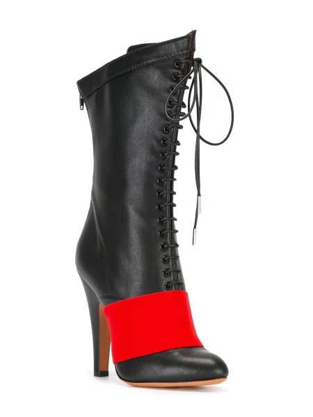 Botine Givenchy cu șireturi din dantelă negru