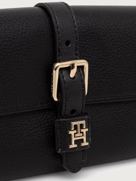 Tommy Hilfiger портфейл дамски от имитация на кожа черно