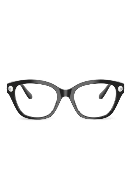 Sunčane naočale mačje oči Swarovski Eyewear s kristalima crna