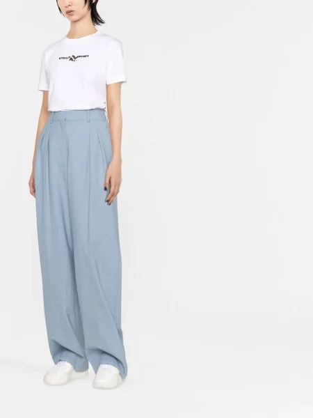 Raštuotas marškinėliai Stella Mccartney balta