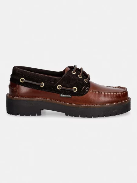 Pantofi Barbour din piele maro