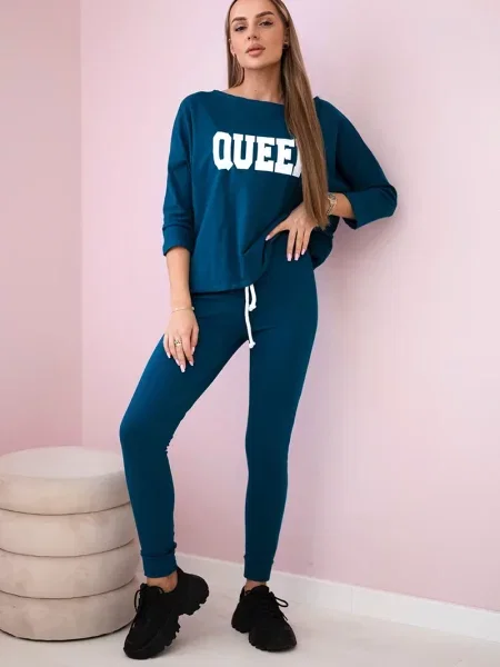 Komplet dresowy Kesi z nadrukiem niebieski