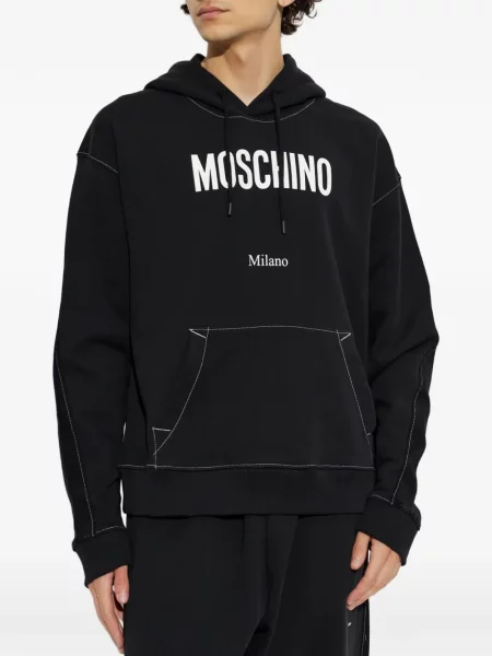 Hanorac cu glugă Moschino cu imagine negru