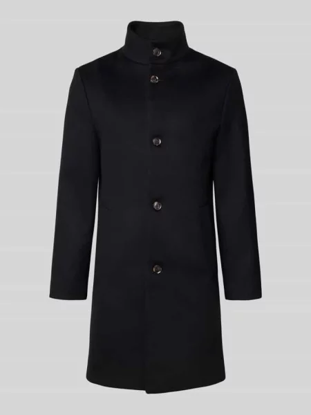 Płaszcz o kroju regular fit z mieszanki wełny Tommy Hilfiger czarny