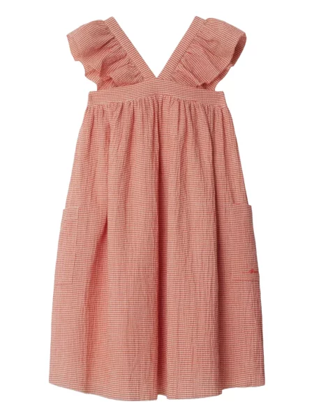 Sukienka dziecięca Burberry pomarańczowa