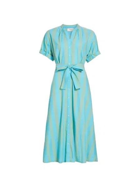 Rochie Xirena din poplin albastru