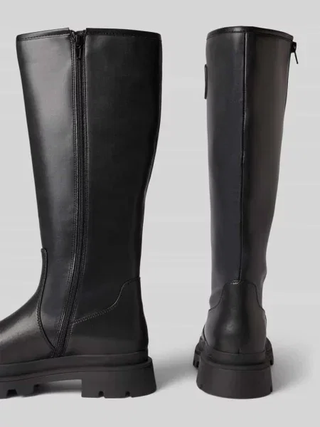 Kozaki z detalem z logo model Blauer czarne