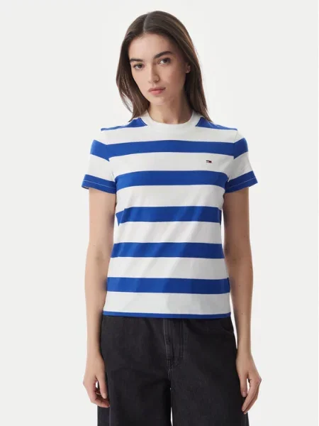 Tommy Jeans Tricou Flag albastru
