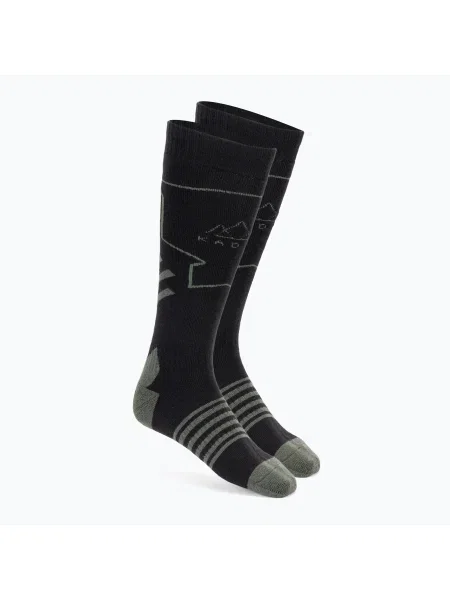 Șosete de schi pentru bărbați KADVA Skio negru/verde negru